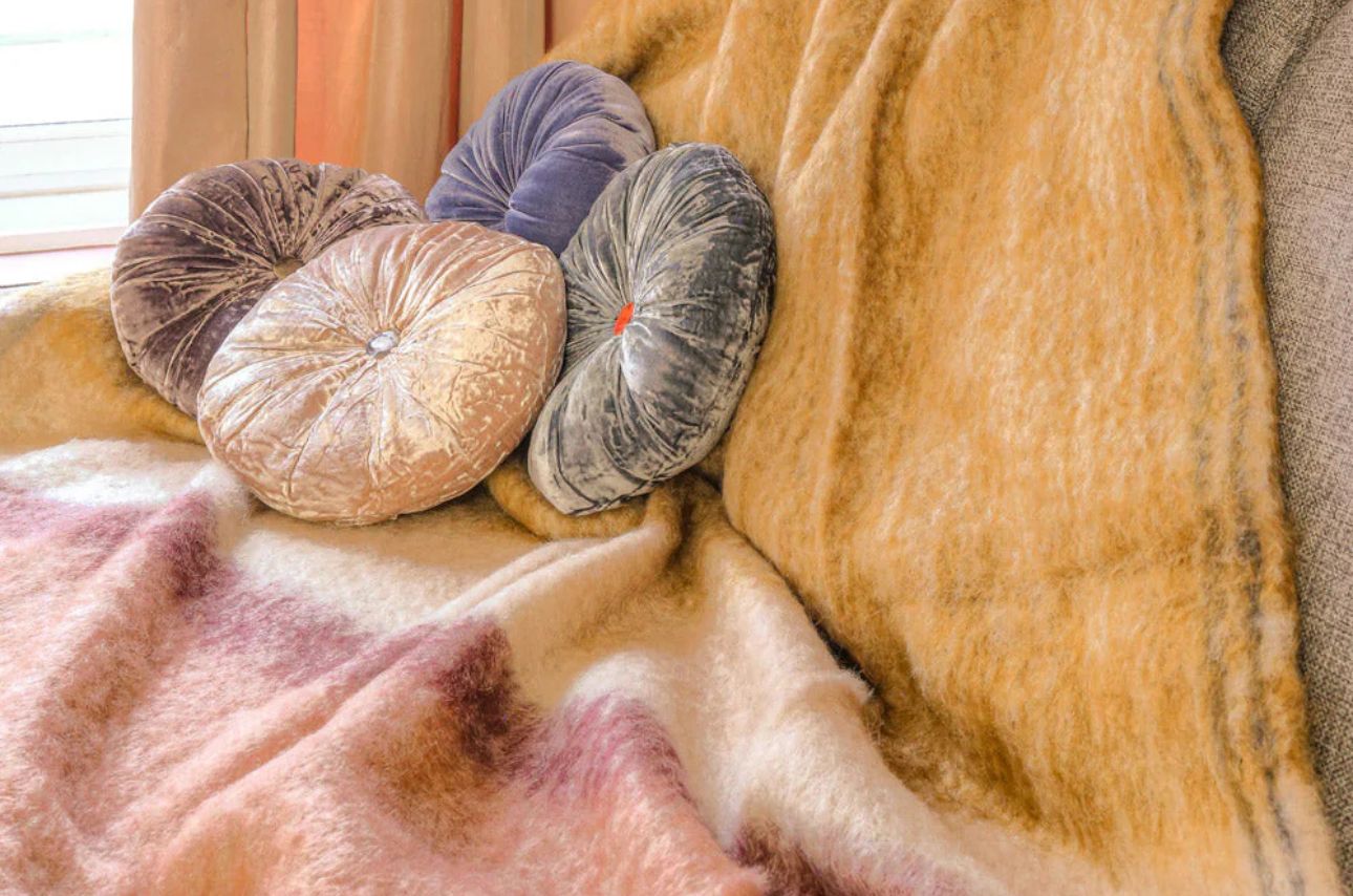 Coussin en velours élégant