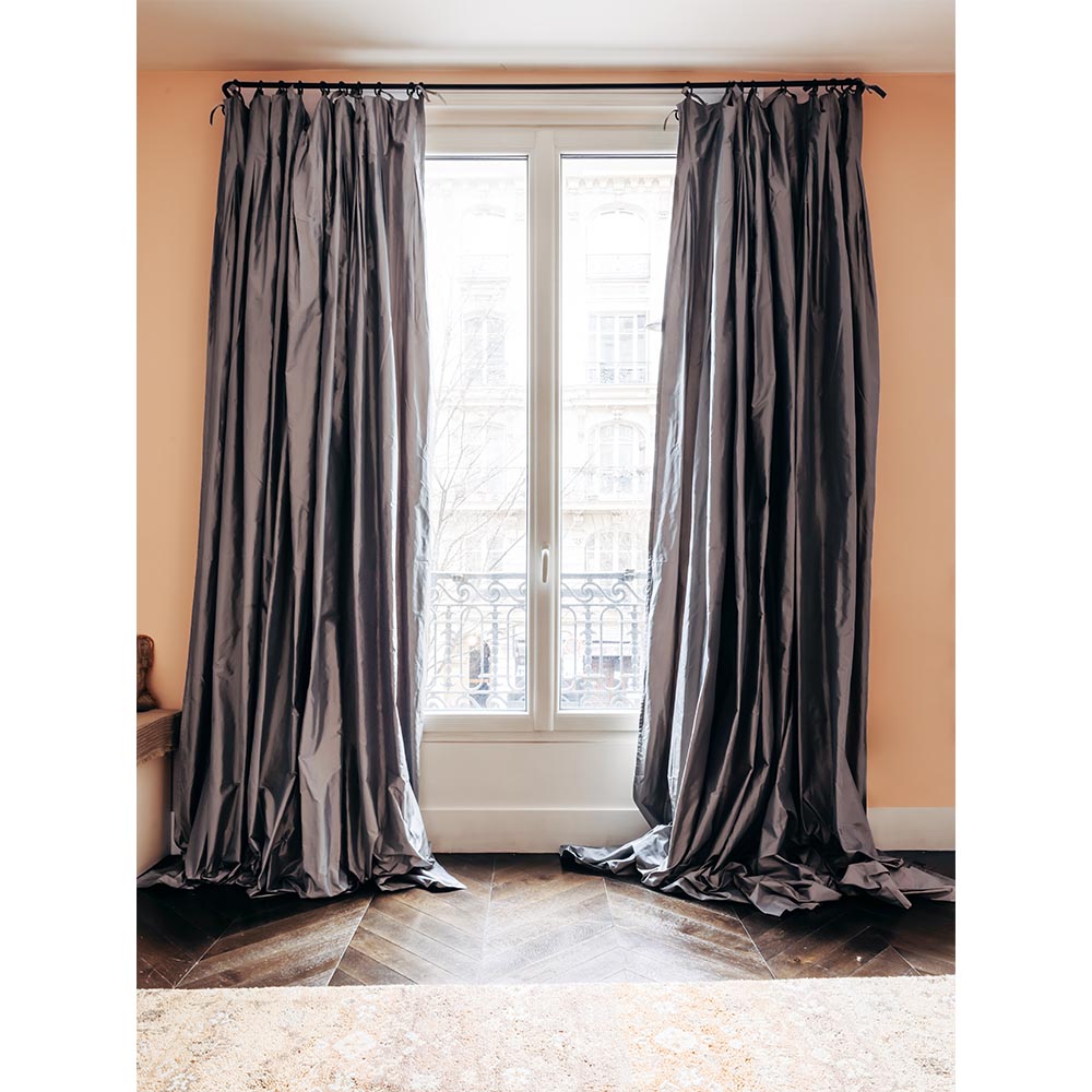 Taffetas curtain in Ciel d'orage