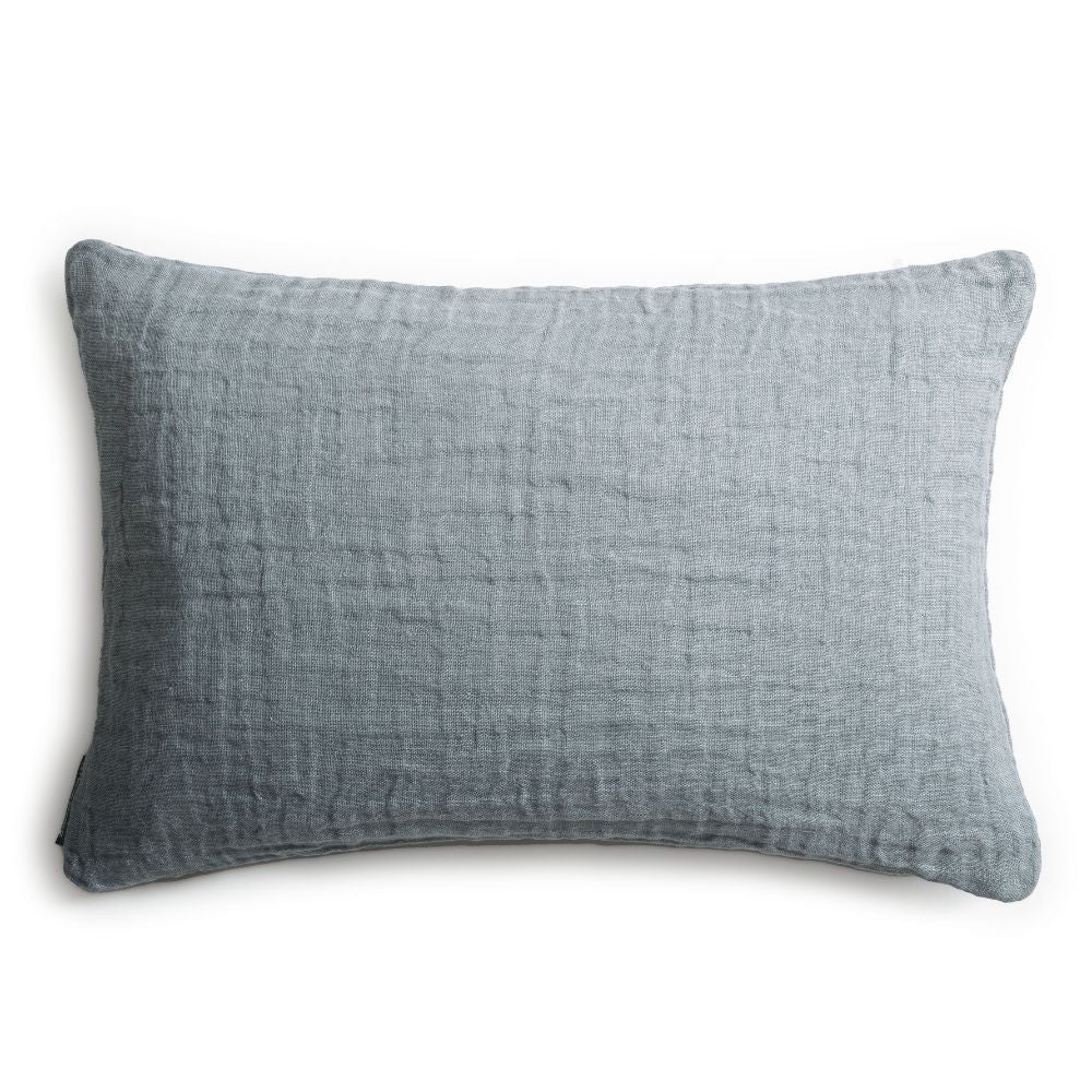 Coussin en lin gaufré Oslo dark - Le Monde Sauvage