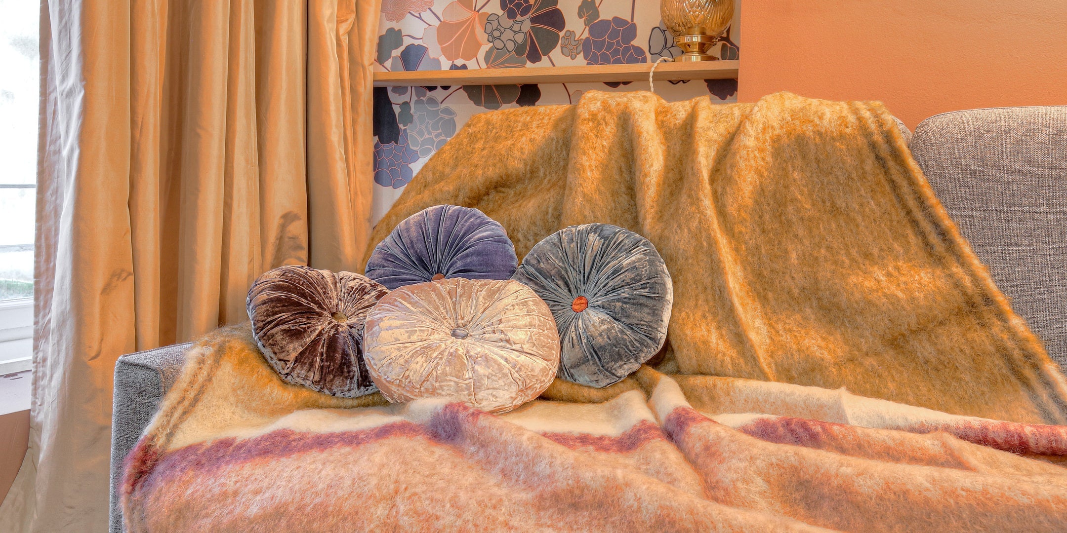 Coussin en velours élégant