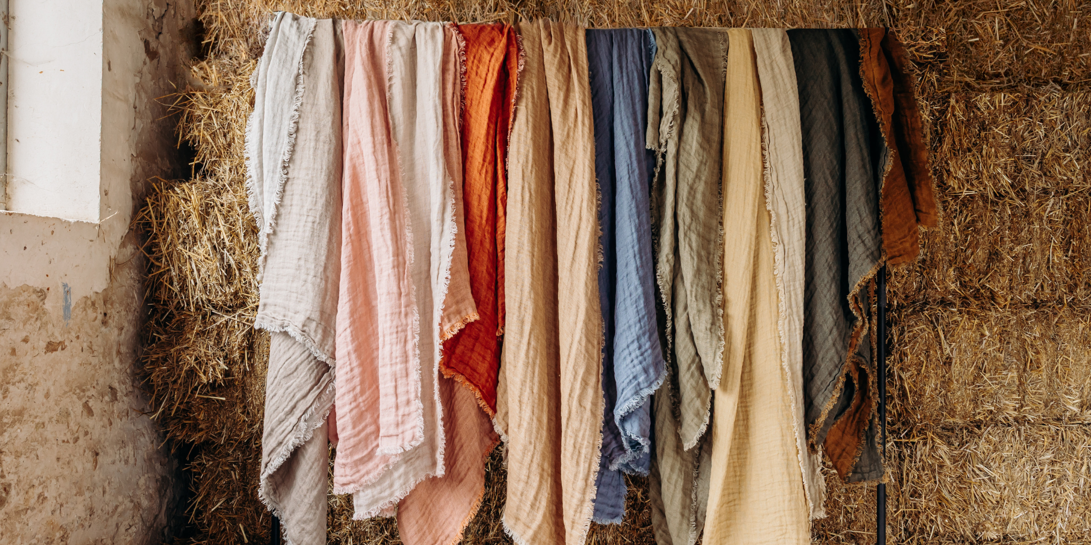 Plaid en lin gaufré