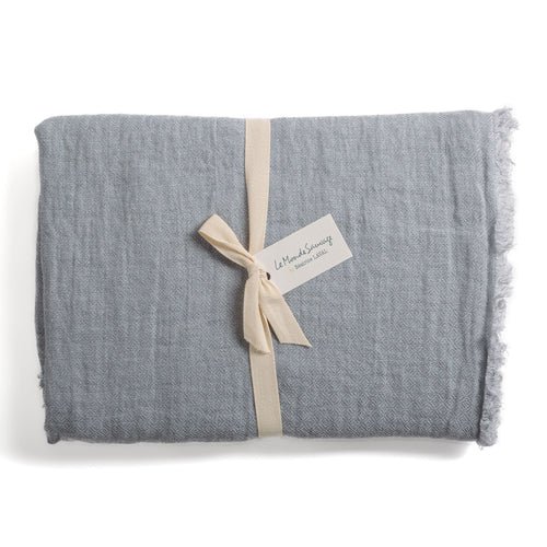 Chevron linen throw in Kyushu 