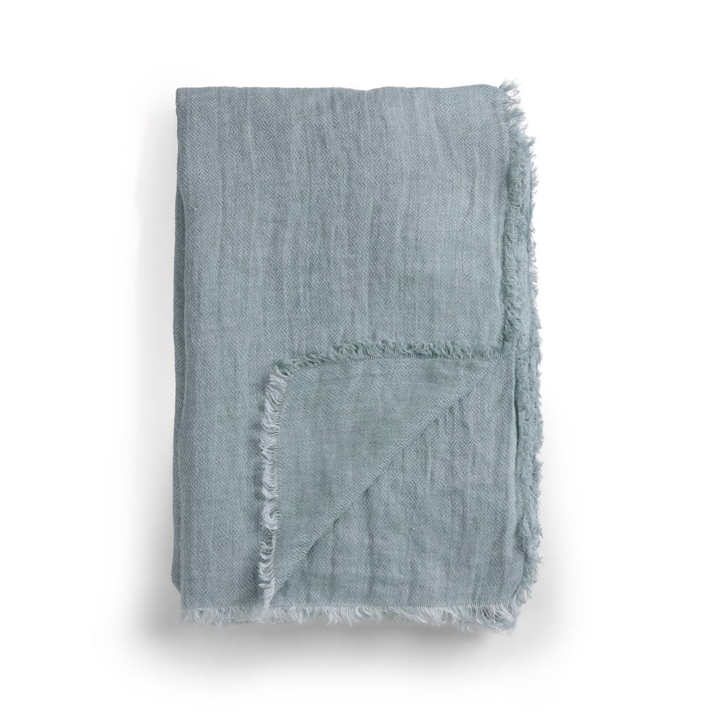 Plaid en lin chevron Oslo - Le Monde Sauvage