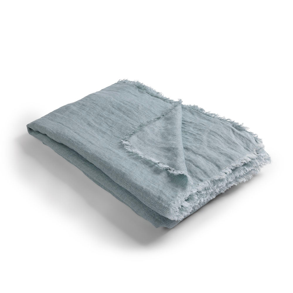 Plaid en lin chevron Oslo - Le Monde Sauvage