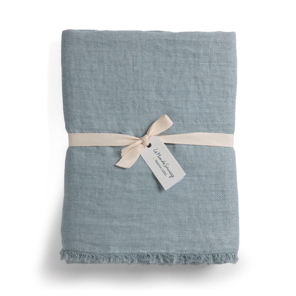 Plaid en lin chevron Oslo - Le Monde Sauvage