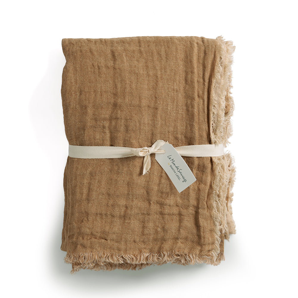 Plaid en lin gaufré Bruxelles