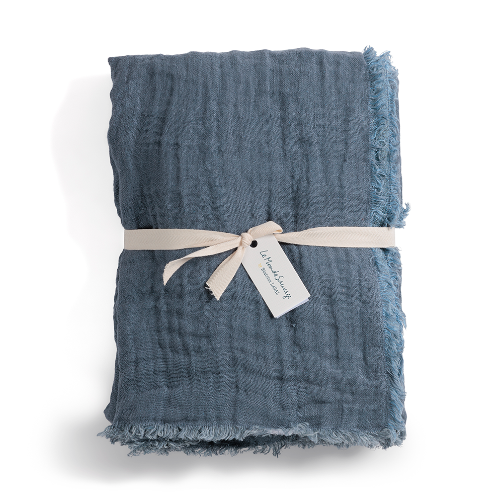 Plaid en lin gaufré Londres