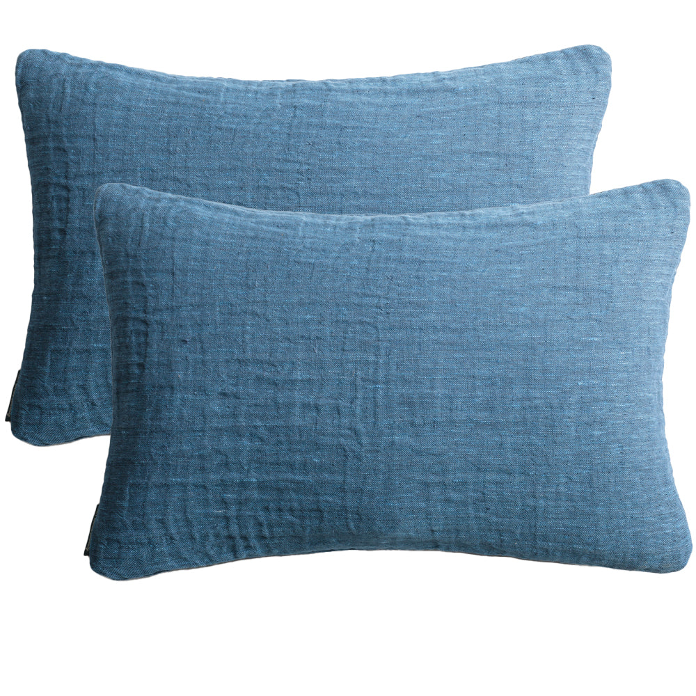 Waffled linen cushion in Tokyo light