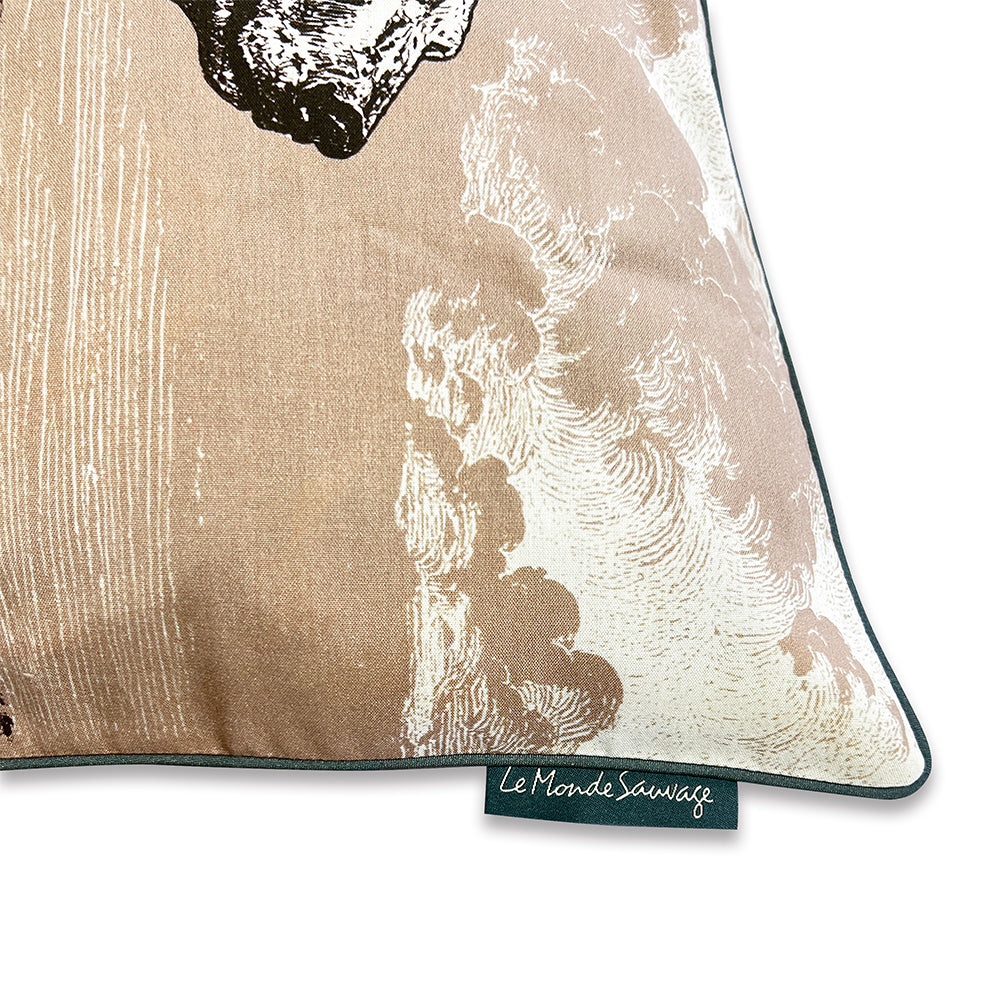 Coussin Bestiaire Plume | Le Monde Sauvage