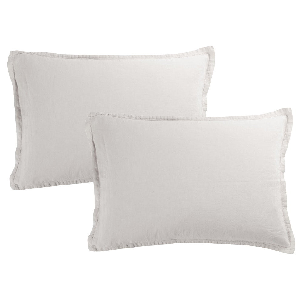 2 Taies d'oreiller Chroma Blanc - 50x70cm