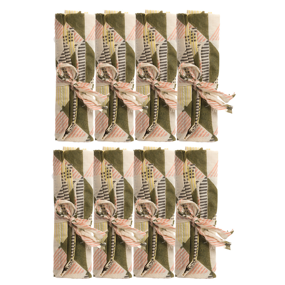 Lot de 8 serviettes de table Impro Owaka