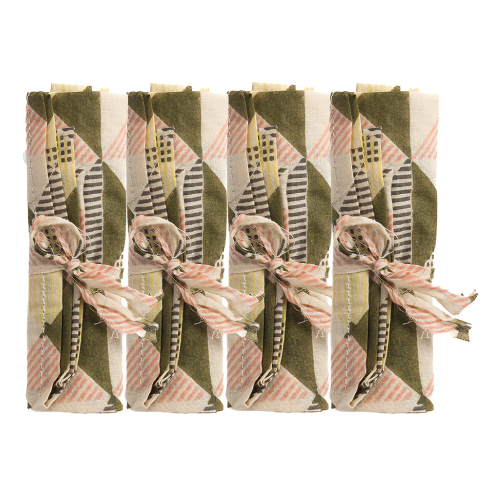 Lot de 4 serviettes de table Impro Owaka
