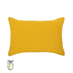 Coussin en lin gaufré Curry