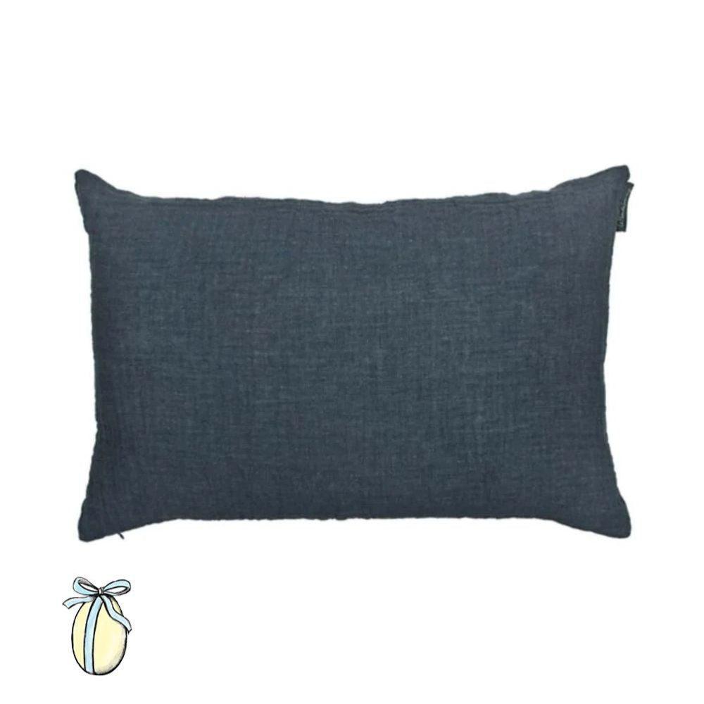 Coussin en lin gaufré Vintage dark