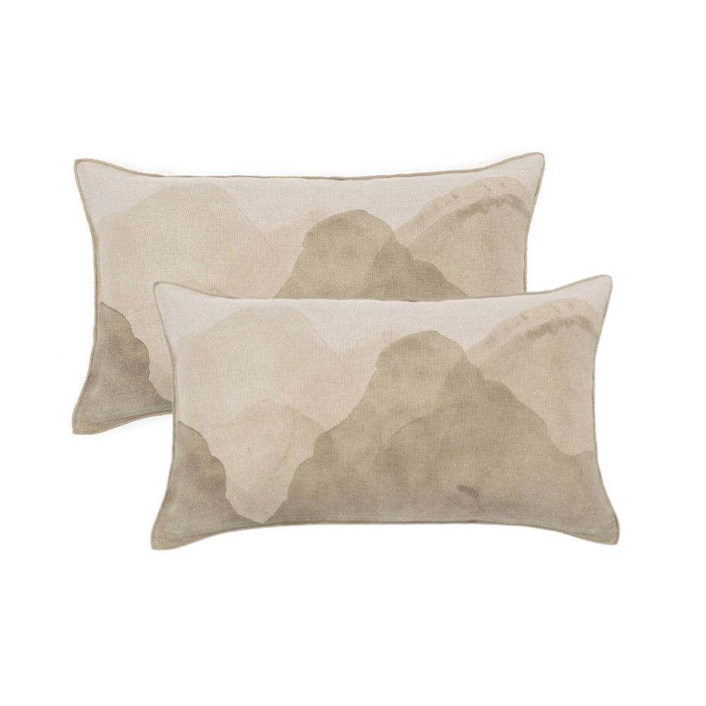 Lot de 2 housses de coussin Encre Owaka - 40x70 cm