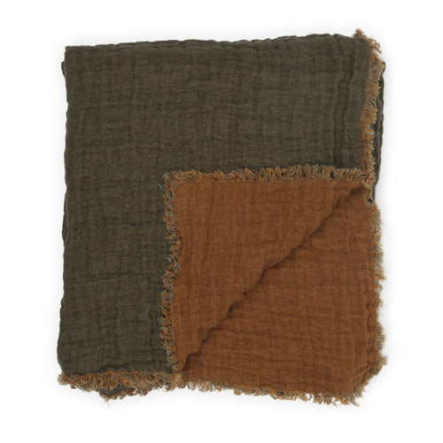 Waffled linen throw in Owaka