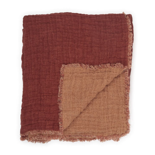 Waffled linen throw in Santa Fe