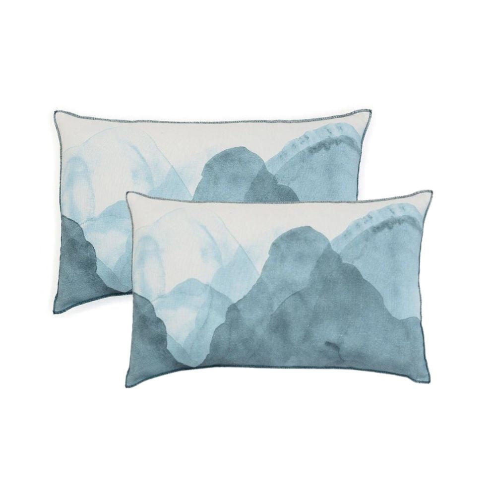Coussin Encre rectangulaire Dark Denim - Le Monde Sauvage