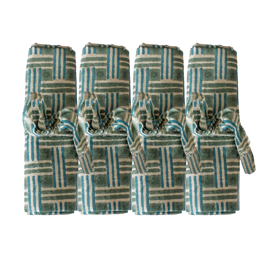 Lot de 4 serviettes de table Impro Lubeck