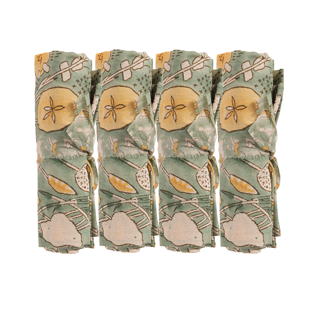 Lot de 4 serviettes de table Impro Lombok