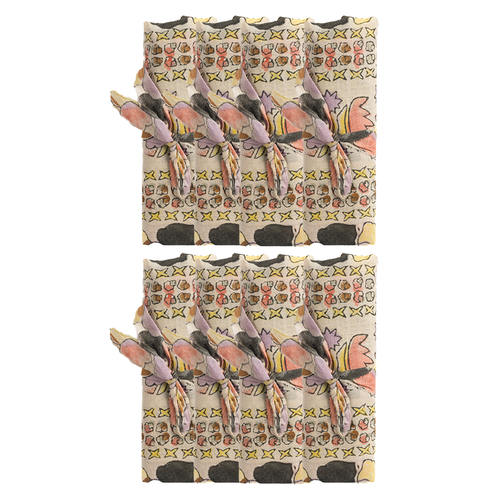 Lot de 8 serviettes de table Impro Kyushu