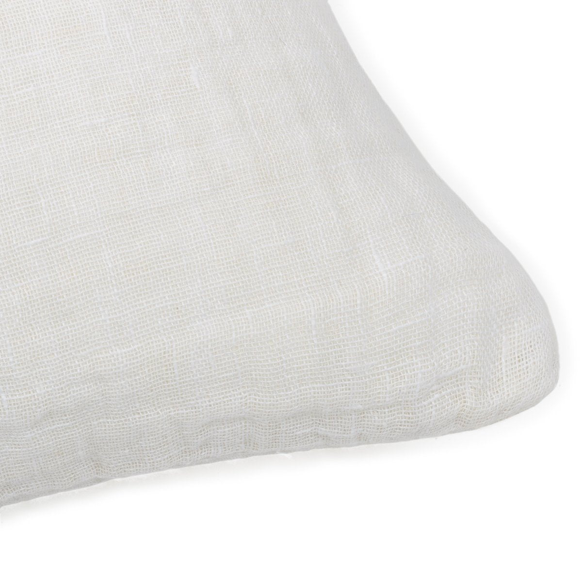 Coussin en lin gaufré blanc - Le Monde Sauvage
