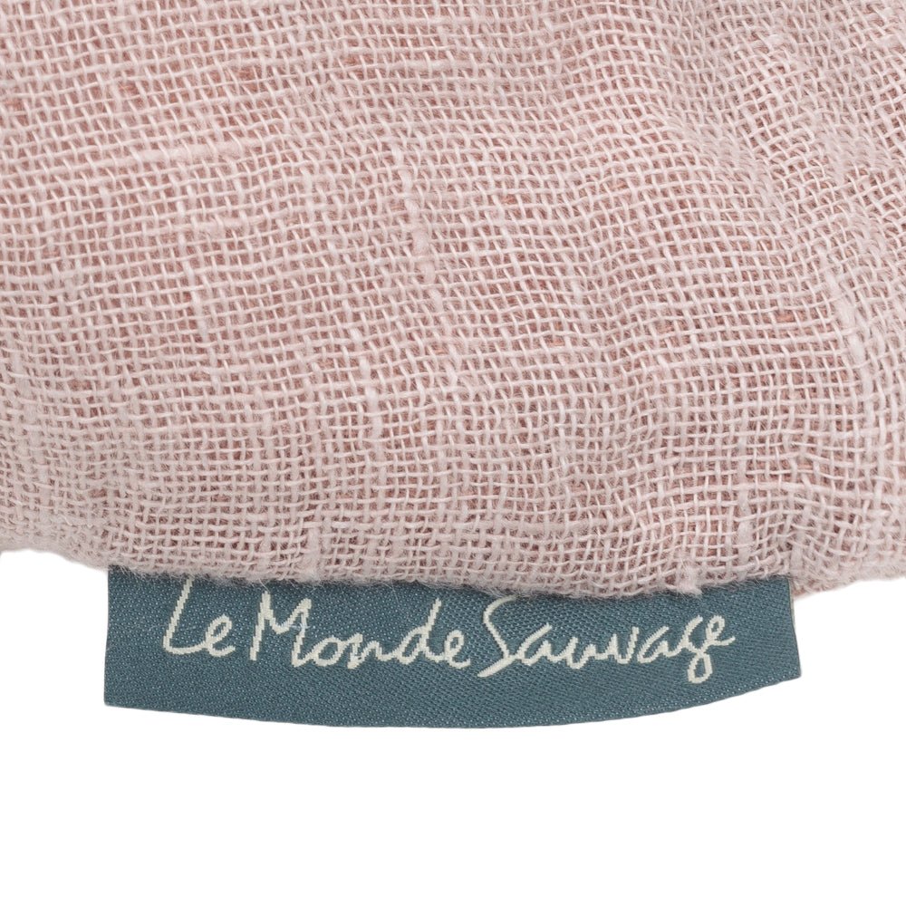 Coussin en lin gaufré Nude light - Le Monde Sauvage