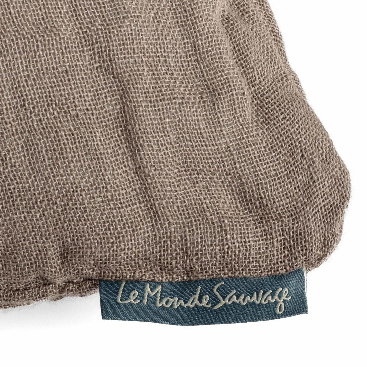 Coussin en lin gaufré Zurich dark - Le Monde Sauvage