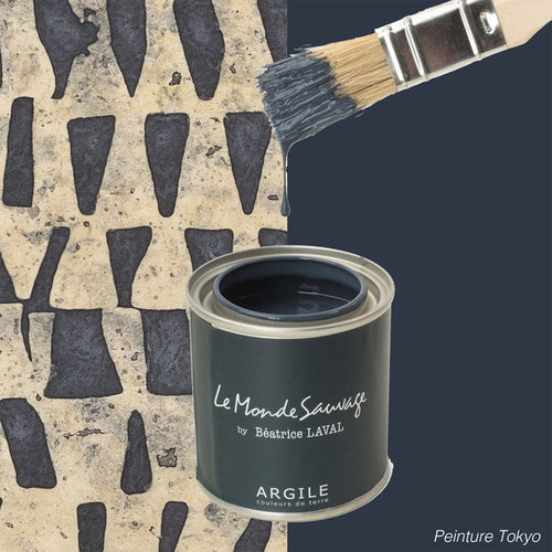 Papier peint Damier outremer