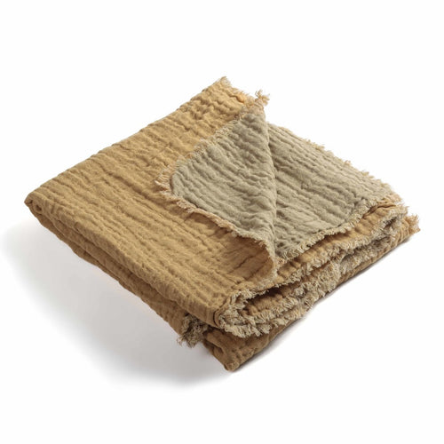 Waffled linen throw in Izamal 