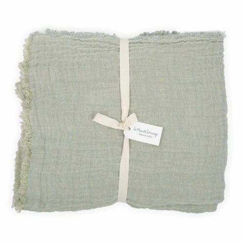 Waffled linen throw in Lappi 