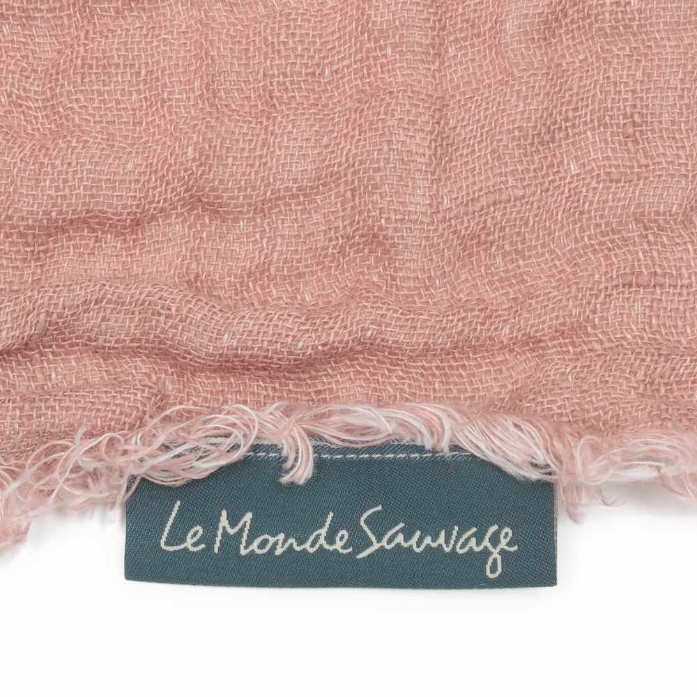 Plaid en lin gaufré Nude - Le Monde Sauvage