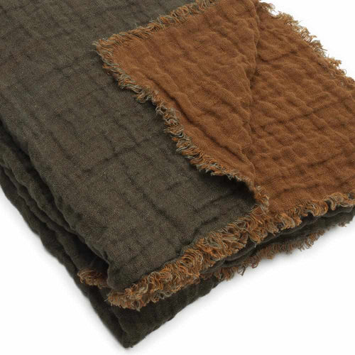 Waffled linen throw in Owaka