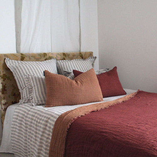 Waffled linen throw in Santa Fe