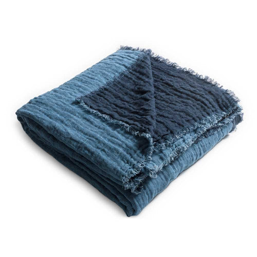 Waffled linen throw in Tokyo