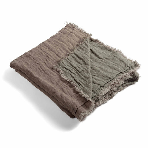 Waffled linen throw in Zurich 